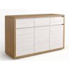 Buková komoda LOUISIANA ESTER white z masivu (Barevné provedení Dub světlý - Bílá)
