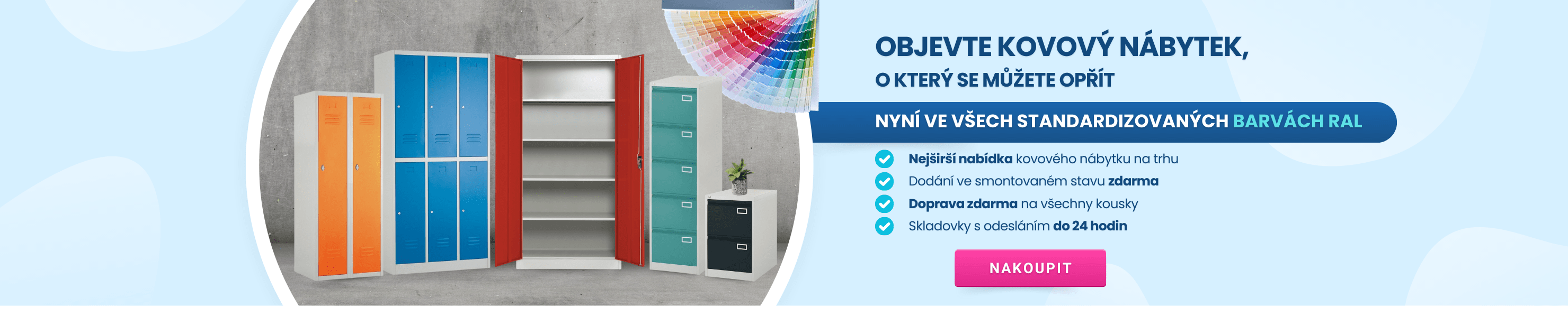 Kovový nábytek nyní ve všech barvách RAL!
