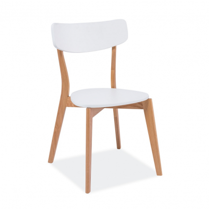 Jídelní židle Mosso, bílá / dub