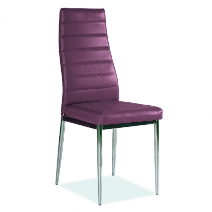 Jídelní židle Talon, fialová / stříbrná