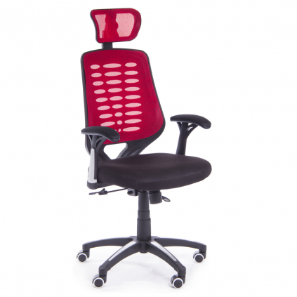 Kancelářská židle Stuart - výprodej, černá / červená