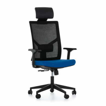 Kancelářská židle Tauro, černá / modrá