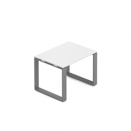 Konferenční stolek Creator 80 x 60 cm, grafitová podnož, bílá