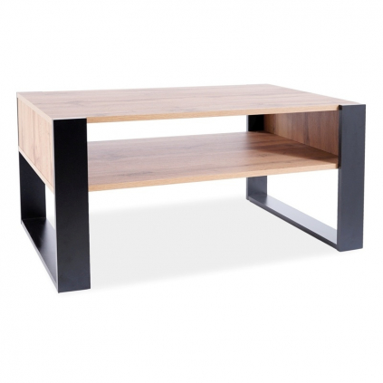 Konferenční stolek Gema, dub wotan / černá