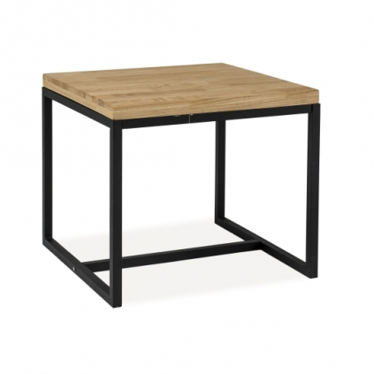 Konferenční stolek Loras čtvercový, dub / černá