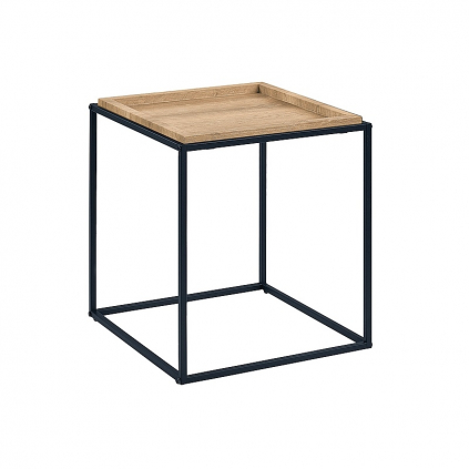 Konferenční stolek Merida, čtvercový, dub / černá