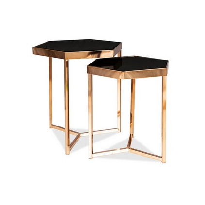 Konferenční stolek Milos, černá / zlatá