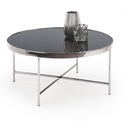 Konferenční stolek Moria, černá / stříbrná