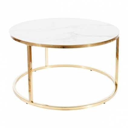 Konferenční stolek Sabine, mramor / zlatá