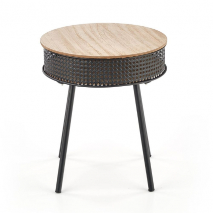 Konferenční stolek Trofea, přírodní dřevo / černá