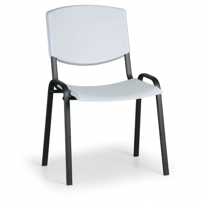 Konferenční židle Design - černé nohy, šedá