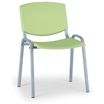 Konferenční židle Design - šedé nohy, zelená