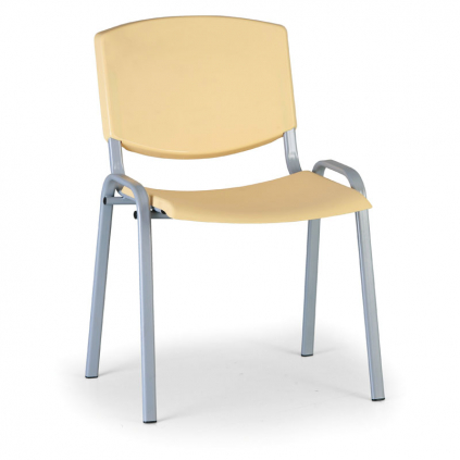 Konferenční židle Design - šedé nohy, žlutá