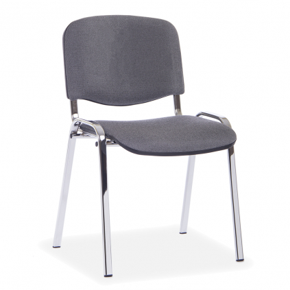 Konferenční židle Viva, chromované nohy, šedá