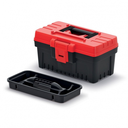 Kufr na nářadí 26,9 × 17,7 × 15,5 cm, červená