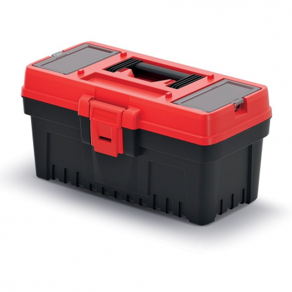 Kufr na nářadí 36 × 19,3 × 18,6 cm, organizéry, červená
