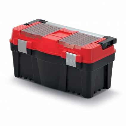 Kufr na nářadí 55 × 26,7 × 27,7 cm, červená
