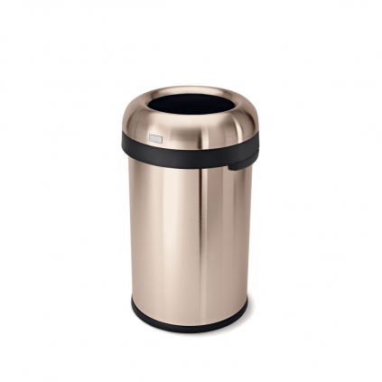 Kulatý otevřený koš 80 l, rose gold ocel, rose gold