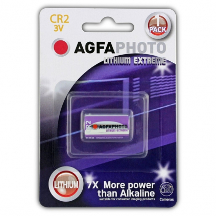 Lithiová fotobaterie AgfaPhoto CR2, 3 V, blistr 1 ks, lithiová