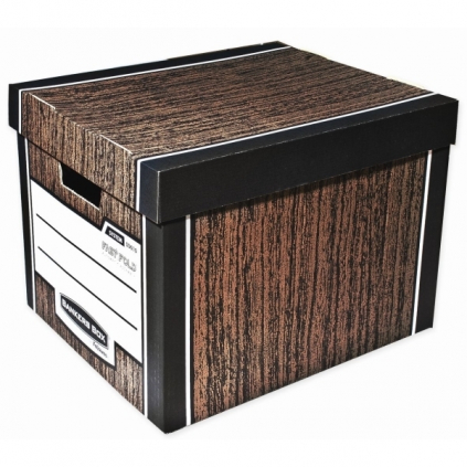 Archivační kontejner Fellowes Bankers Box Woodgrain 2 ks/bal, hnědá