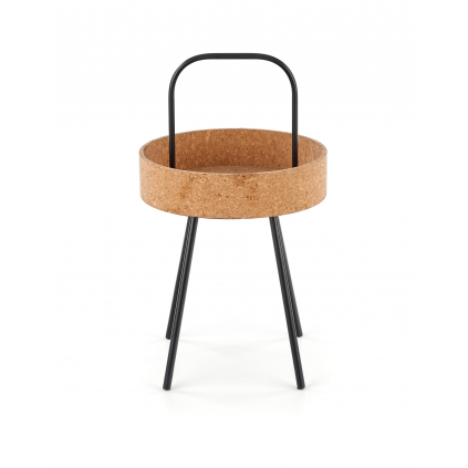Odkládací stolek Masha, přírodní dřevo / černá