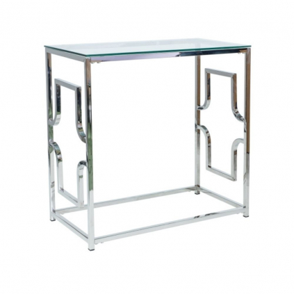 Odkládací stolek Versace, čirá / stříbrná