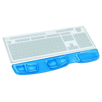 Opěrka zápěstí ke klávesnici Health-V Crystal, modrá