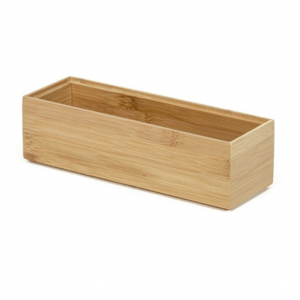 Organizér Compactor Bamboo Box 22,5 x 7,5 x 6,5 cm, přírodní dřevo