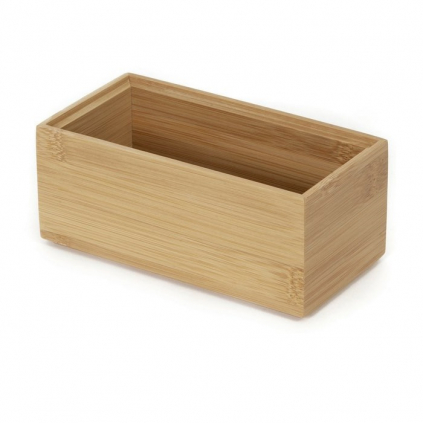 Organizér Compactor Bamboo Box, 15 x 7,5 x 6,5 cm, přírodní dřevo
