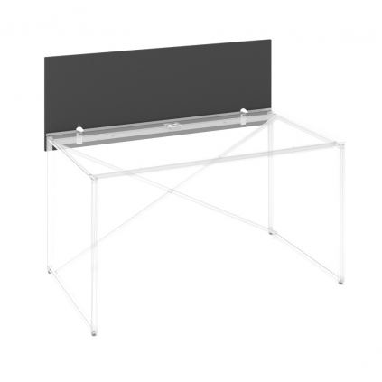 Paraván ProX 158 cm, pro samostatný stůl, grafit / bílá