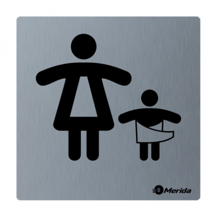 Piktogram Merida Stella - WC matky s dětmi, matný nerez
