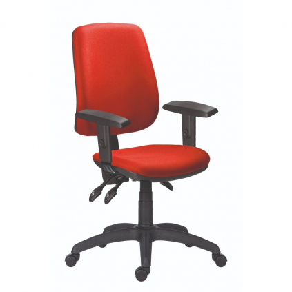 Pracovní židle Athea s područkami, červená