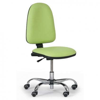 Pracovní židle Torino - chromový kříž, zelená