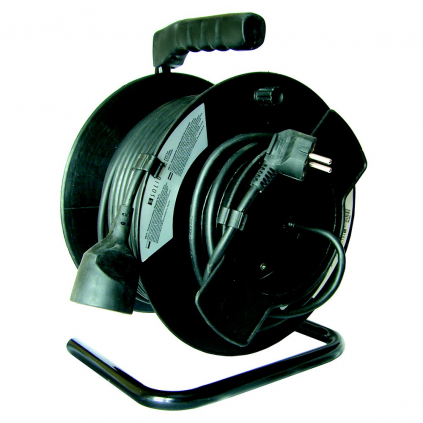 Prodlužovací kabel na bubnu 1Z - 50m, černá