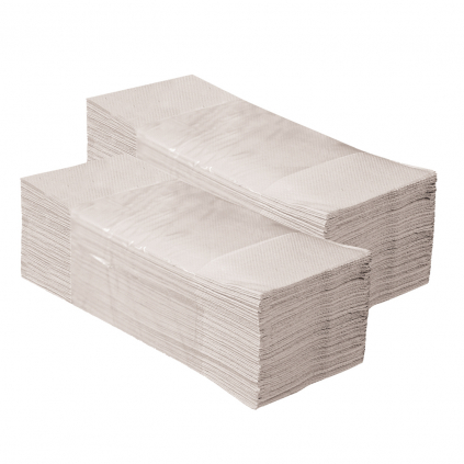 Skládané papírové ručníky - 5000 ks, světle šedá