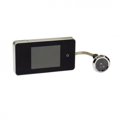 Digitální dveřní kukátko s kamerou, chrom