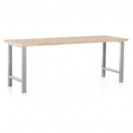 Dílenský stůl 220 x 80 cm, šedá - ral 7038