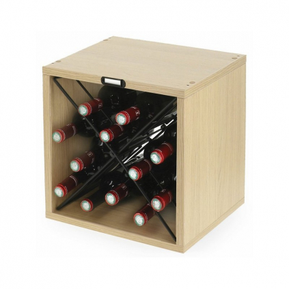 Stojan na víno Cube X pro 12 lahví, dub