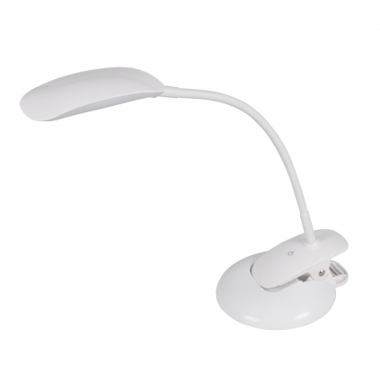 Stolní LED lampička 2v1  - podstavec i clip 5W, bílá