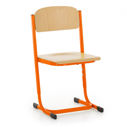 Školní židle Denis, nastavitelná - vel. 2-4, oranžová - ral 2004
