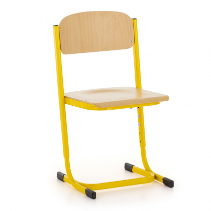 Školní židle Denis, nastavitelná - vel. 3-5, žlutá - ral 1021