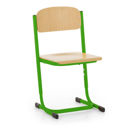 Školní židle Denis, nastavitelná - vel. 5-7, světle zelená - ral 6018