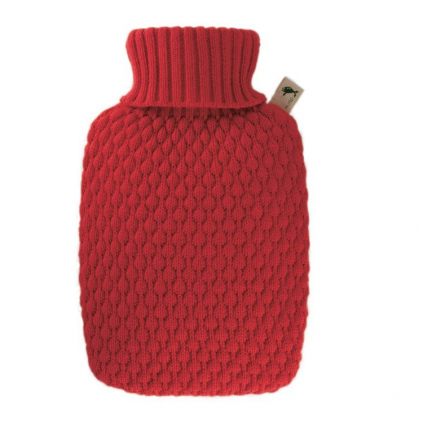 Termofor Hugo Frosch Classic pletený obal Coral, 1,8 l, červená