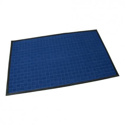 Textilní čisticí rohož Criss Cross 90 x 150 x 0,8 cm, modrá