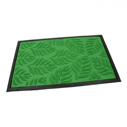 Textilní čisticí rohož Leaves 45 x 75 x 1 cm, zelená