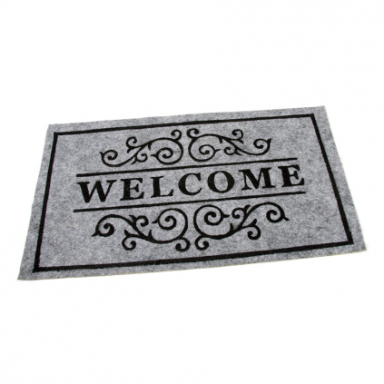 Textilní čisticí rohož Welcome Deco 33 x 58 x 0,3 cm, šedá