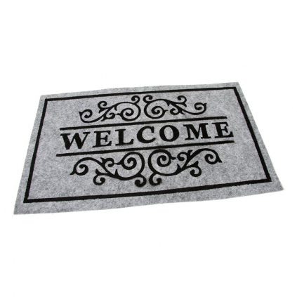Textilní čisticí rohož Welcome Deco 45 x 75 x 0,3 cm, šedá