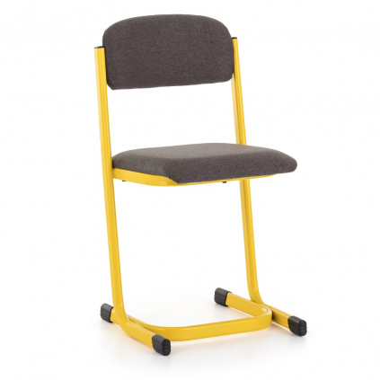Učitelská židle čalouněná, žlutá - ral 1021