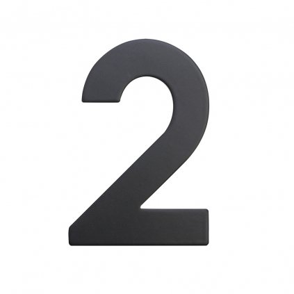 Domovní číslo "2", RN.75L, černá