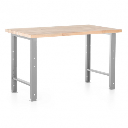 Výškově nastavitelný dílenský stůl 120 x 80 cm, šedá - ral 7038